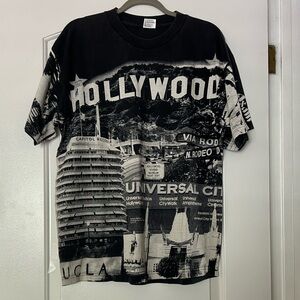 Vintage 1996 Hollywood Universal Studios All-over Print T-shirt by Wayne Samuel